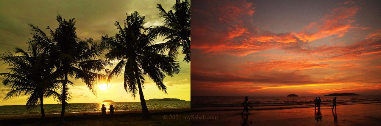 Sunset of Tanjung Aru Beach