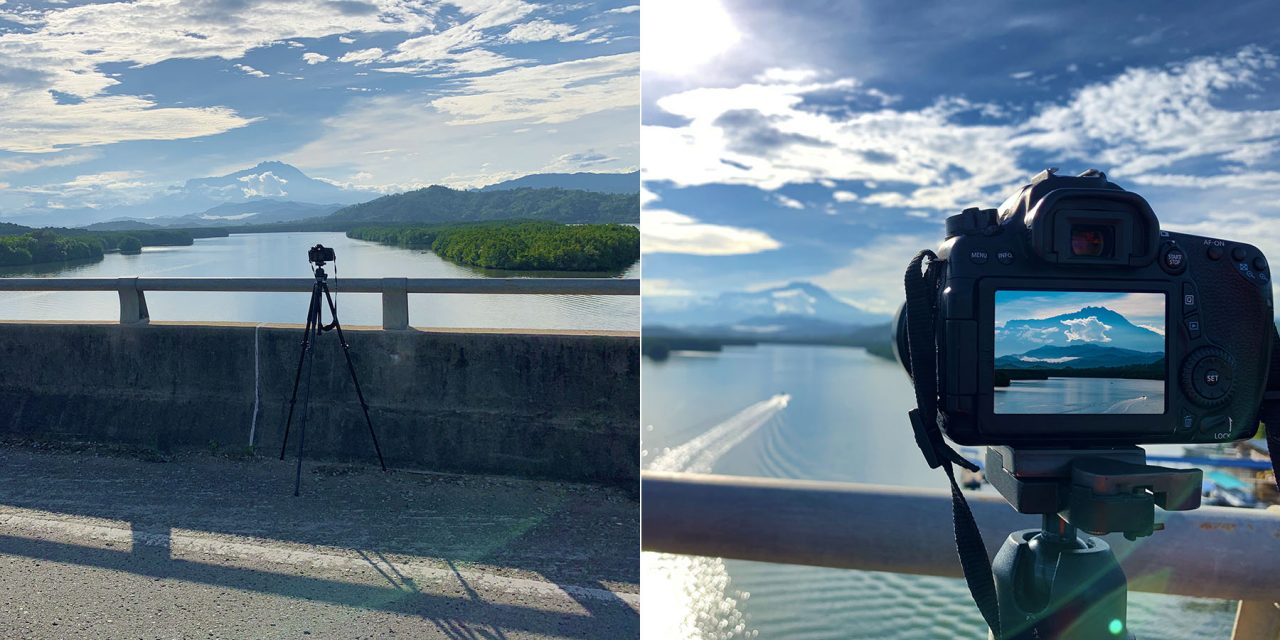 Photo shooting on Mengkabong River Bridge