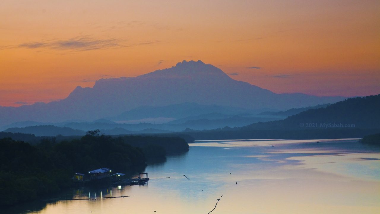 Sunrise shot of Mount Kinabalu at Mengkabong