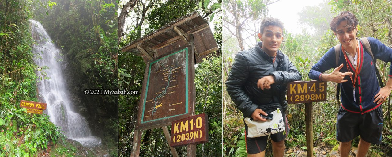 Carson Waterfall and Trail Markers