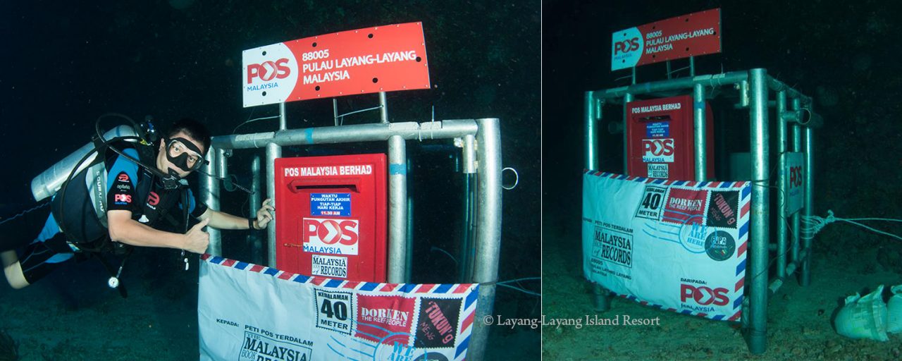 Underwater post box of Layang-Layang