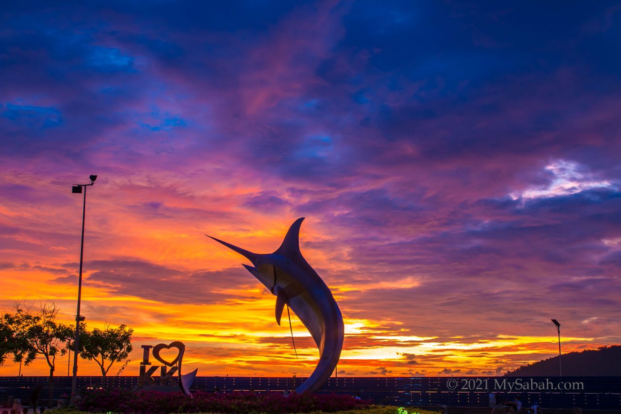 Colourful sunset of Sabah