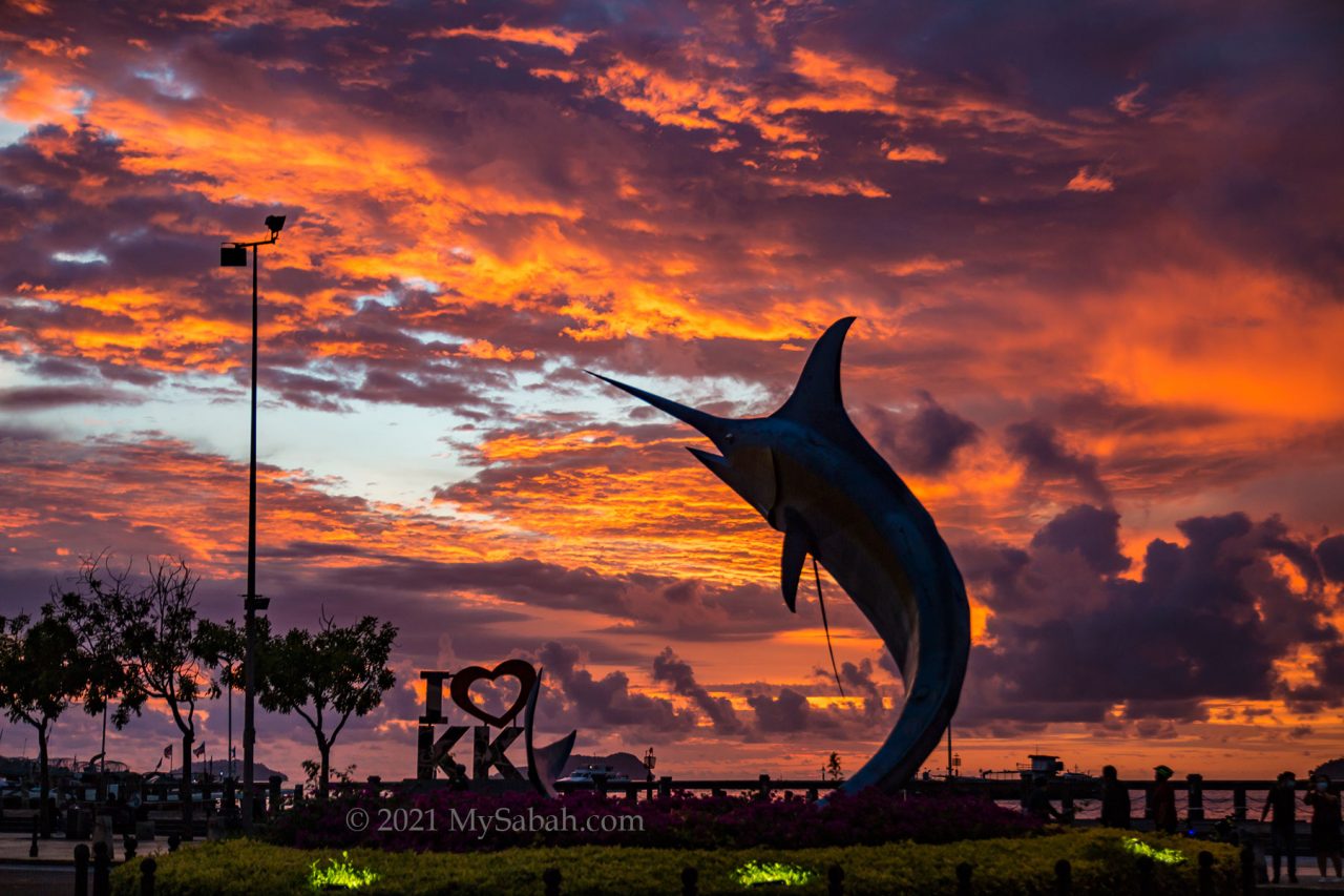 Sunset view at KK Esplanade