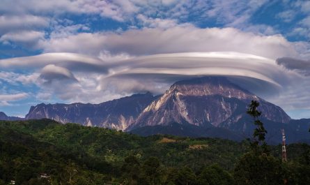 Lenticular cloud on Mount Kinabalu