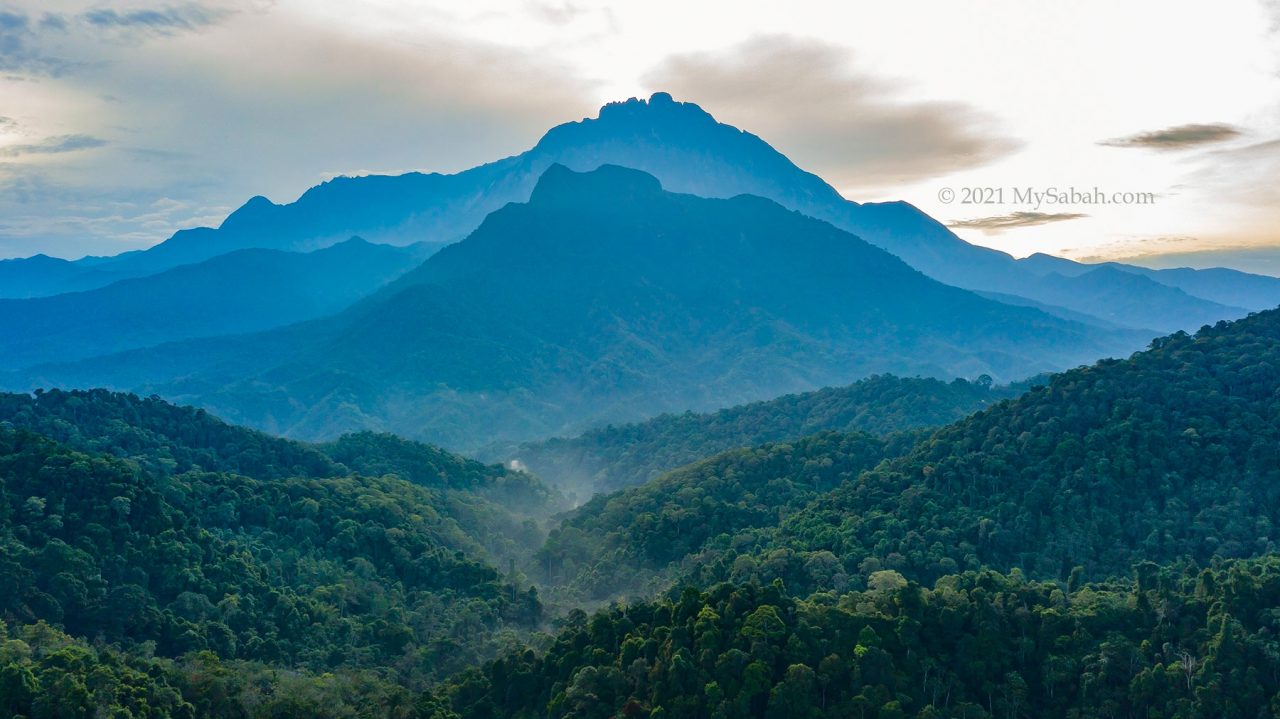 Mount Kinabalu and Mount Nungkok in Kinabalu Park