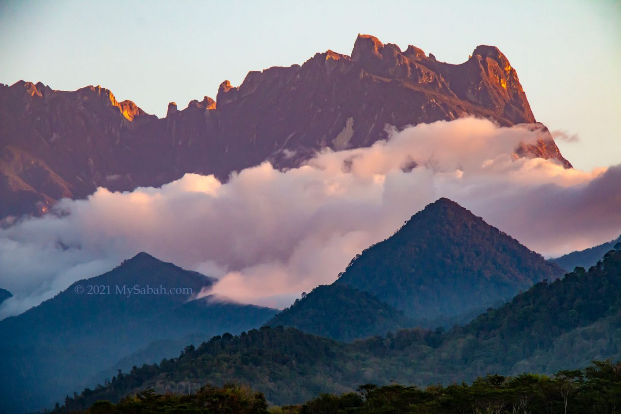 View of Mount Nungkok at Tegudon Tourism Village (Kota Belud)