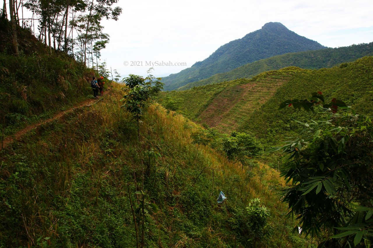 View of Mount Nungkok at Kampung Kiau Nuluh village