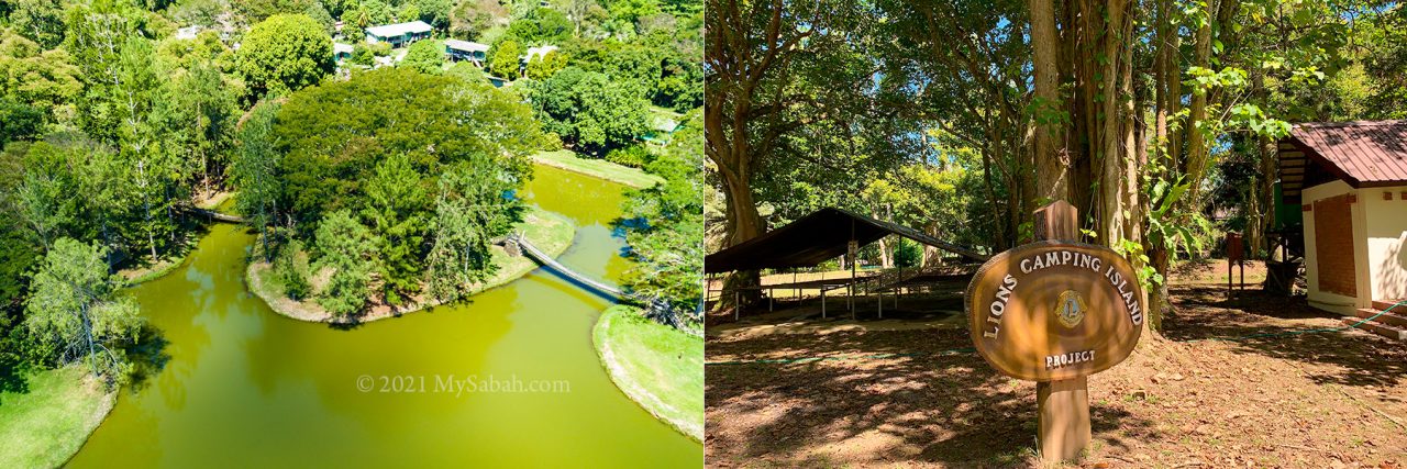 Camping and Adventure Island, and Camping Ground in Sabah Agriculture Park