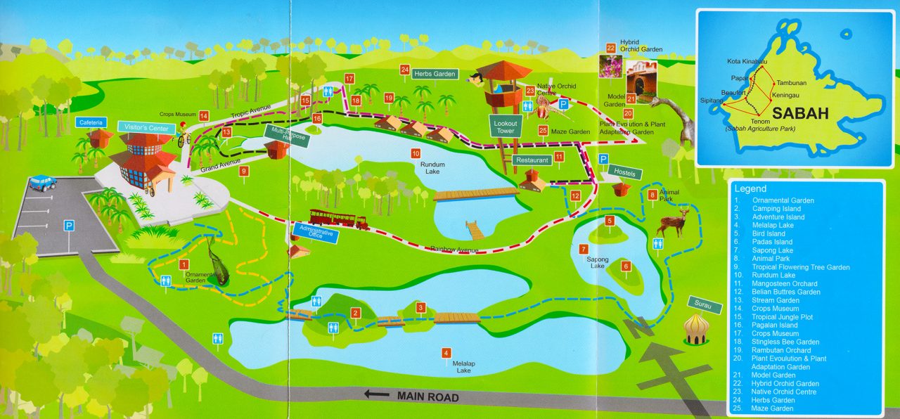Layout map of Sabah Agriculture Park (Taman Pertanian Sabah)