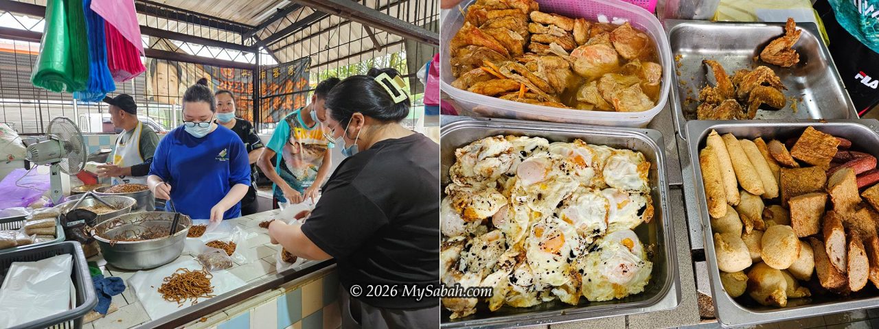 Homemade Tenom economic noodles of Ah Li in Tenom wet market