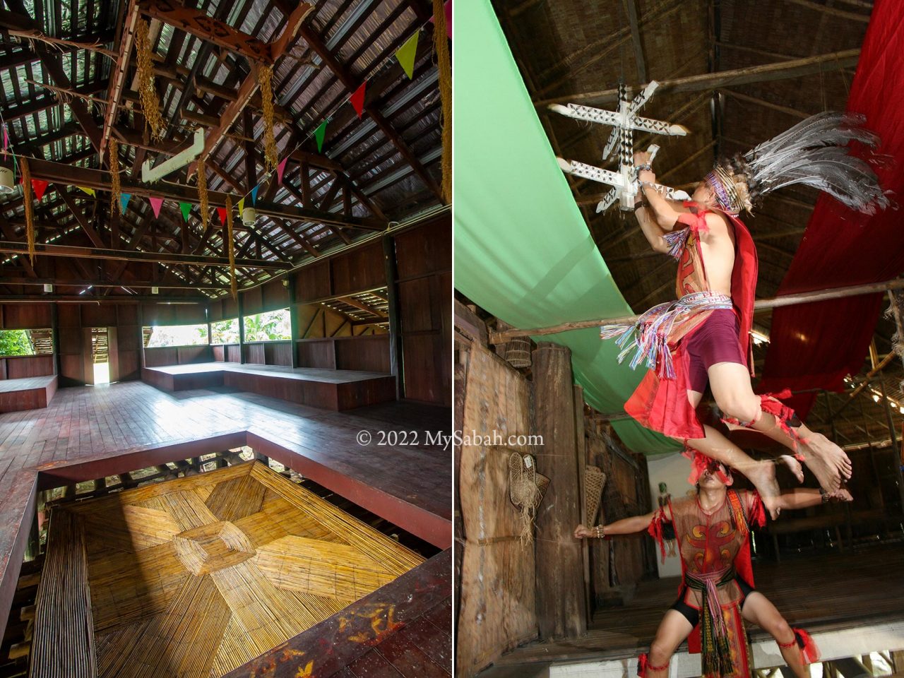 Lansaran in Murut longhouse