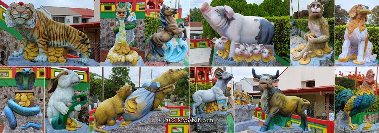 Sculptures of 12 Chinese Zodiac