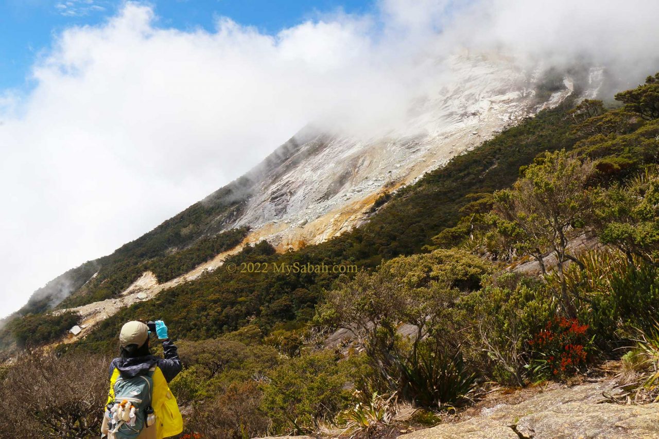 The scars of Mount Kinabalu created by the Earthquake 2015
