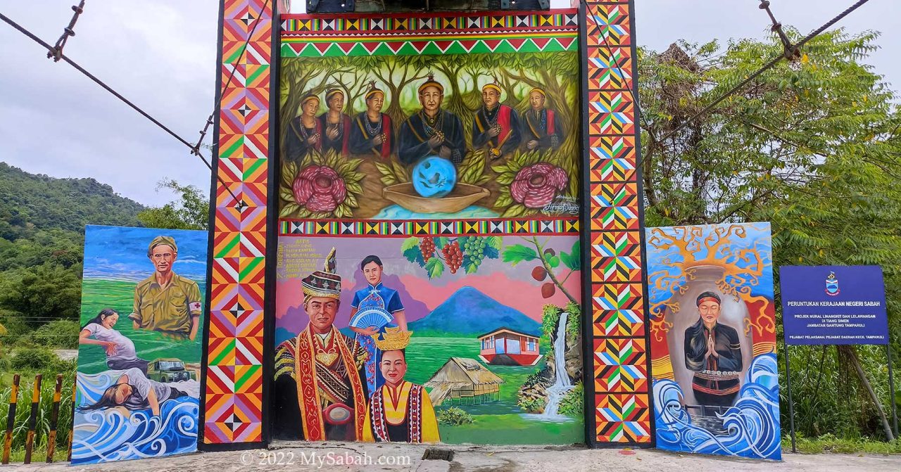 Mural of Tamparuli Bridge (Jambatan Gantung Tamparuli)