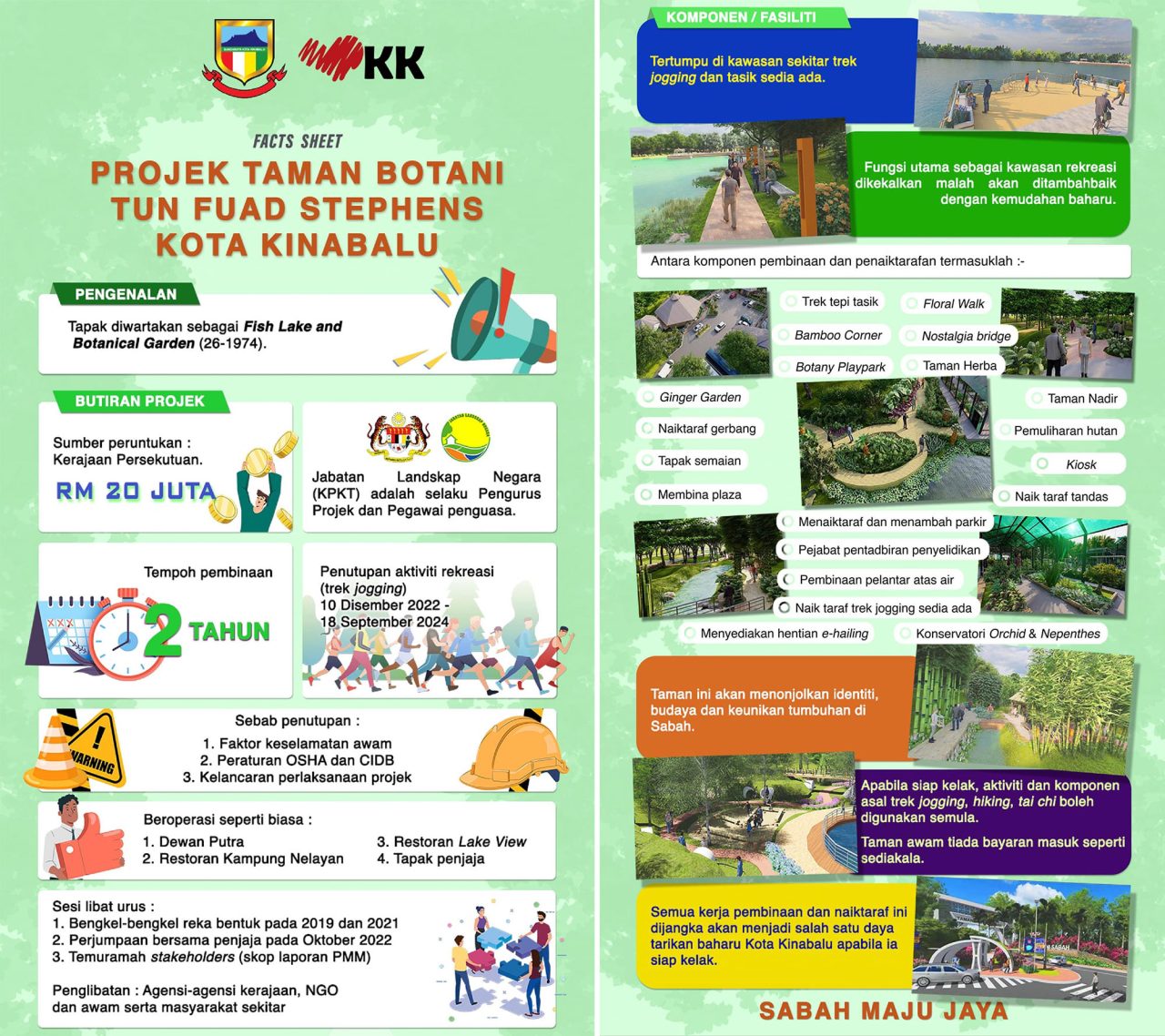 Facts Sheet of Tun Fuad Stephens Botanical Garden project