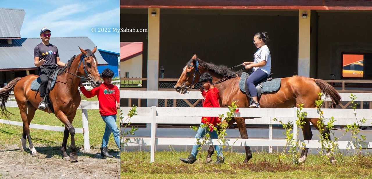 Horse riding at Sabah Bajau Sama Cultural Centre