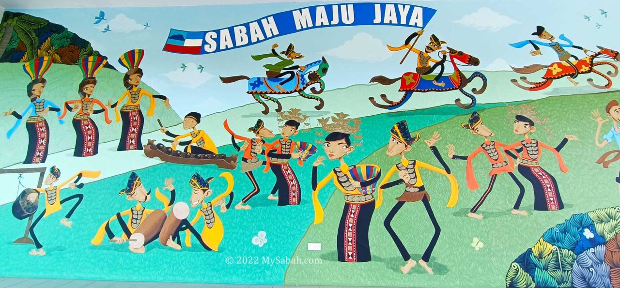 Mural at Sabah Bajau Sama Cultural Centre