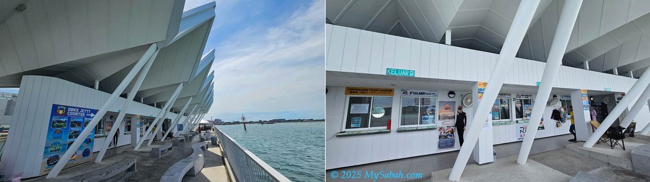 Counters of DBKK Jetty, Kota Kinabalu