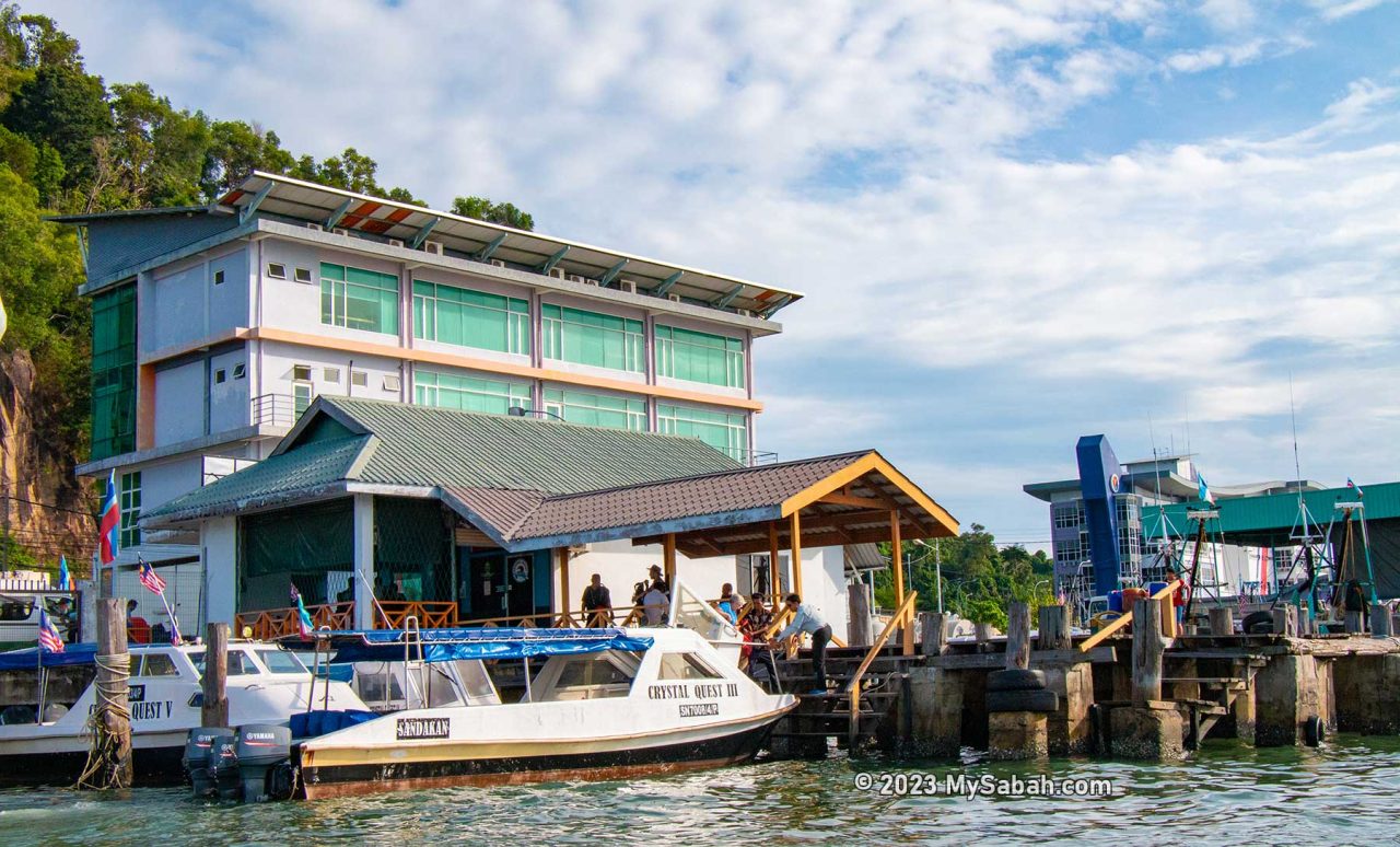 Sabah Parks jetty in Sandakan City