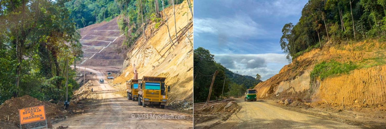 Road between Sapulut and Pagalungan town