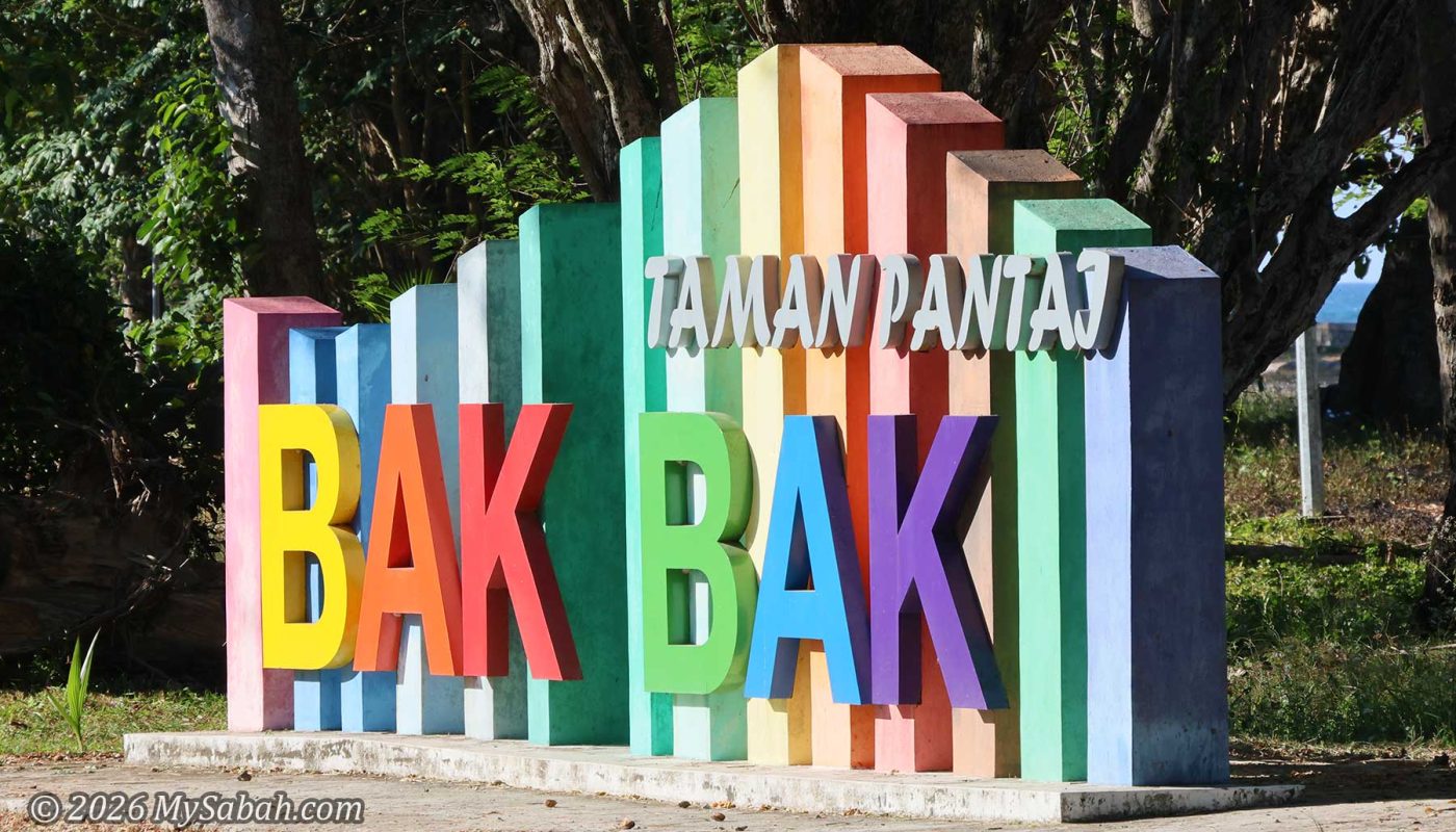 Signage of Bak-Bak Beach, Kudat