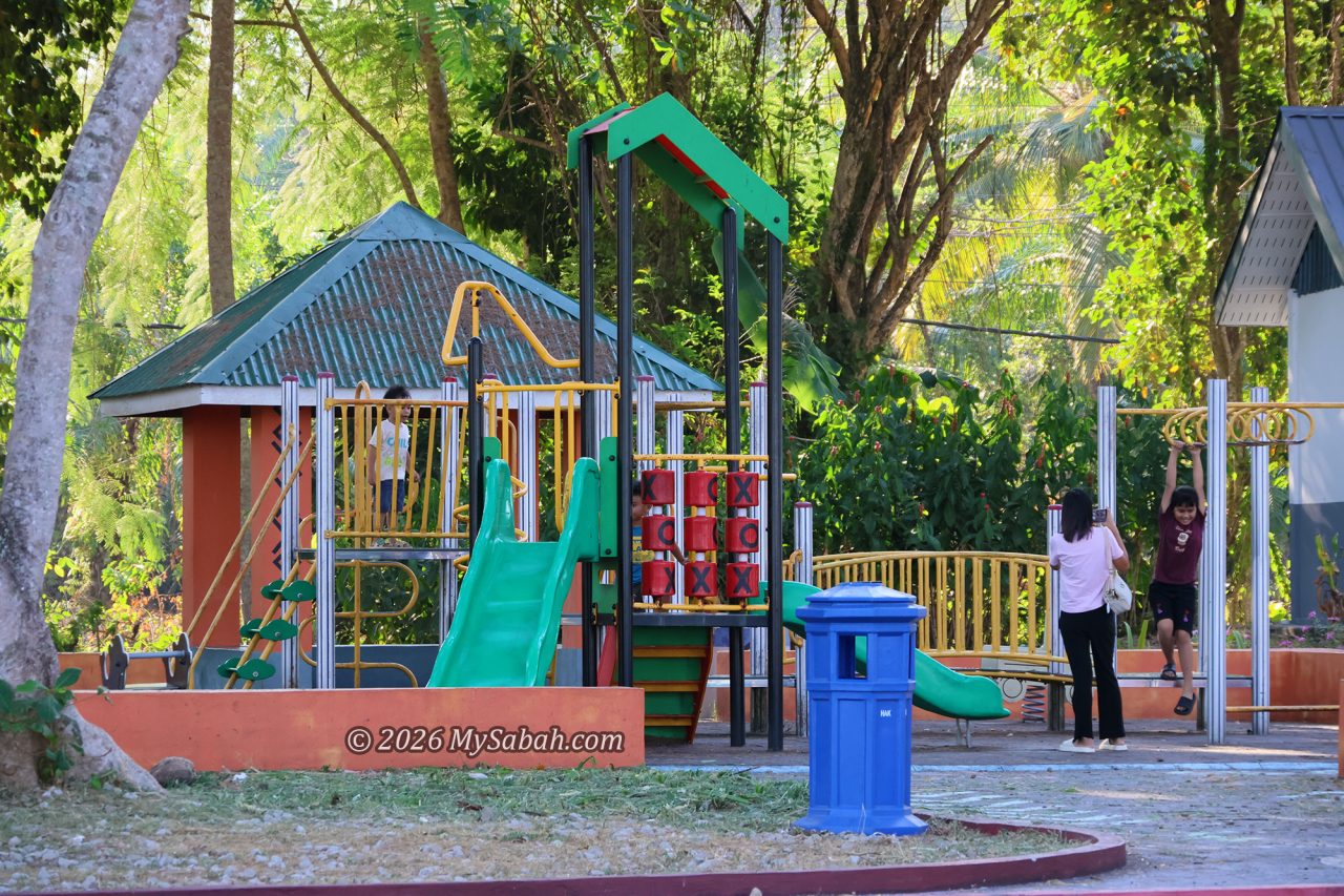 Children playground at Bak-Bak Beach, Kudat