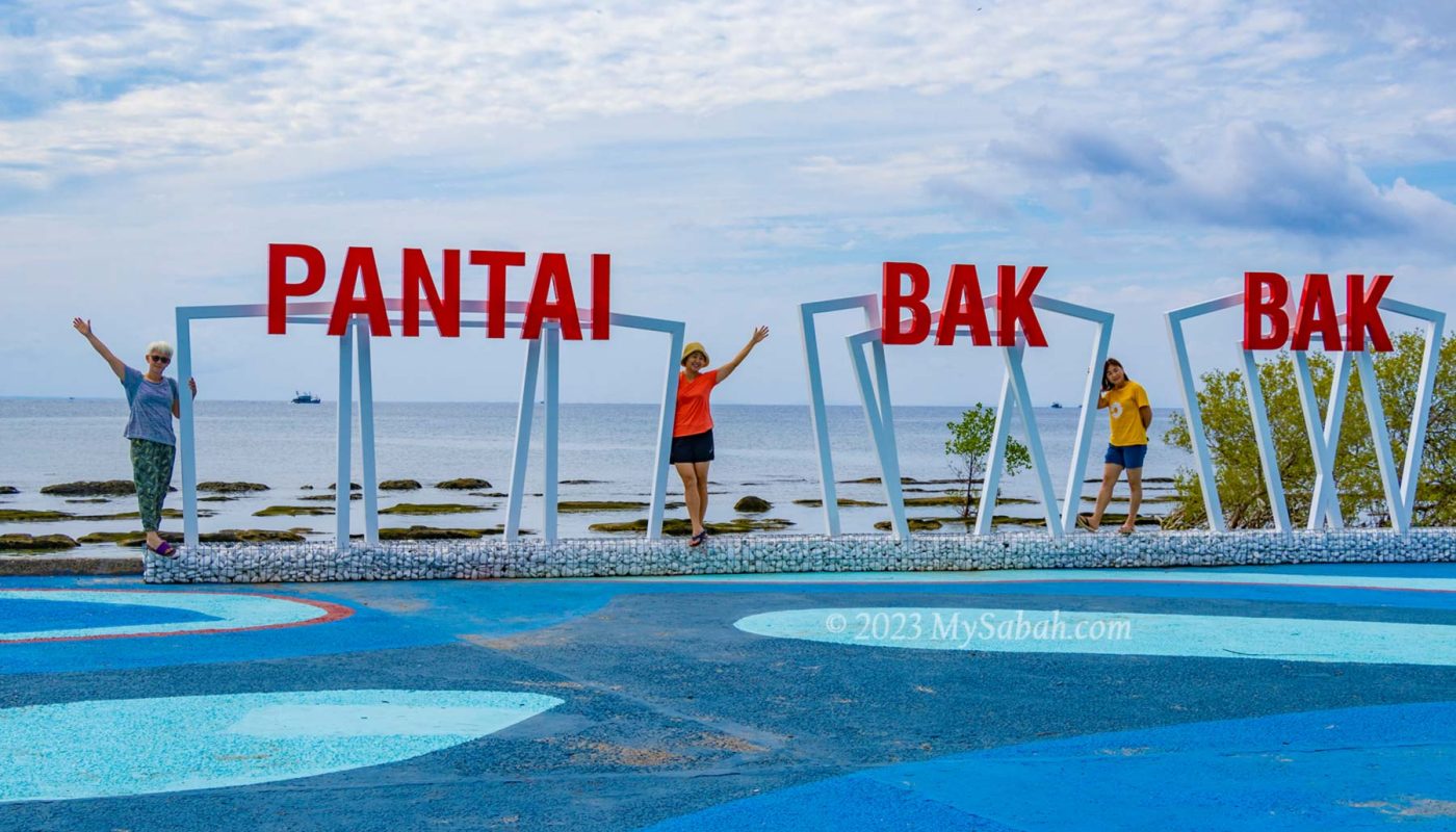 Landmark sign of Bak Bak Beach (Pantai Bak Bak)
