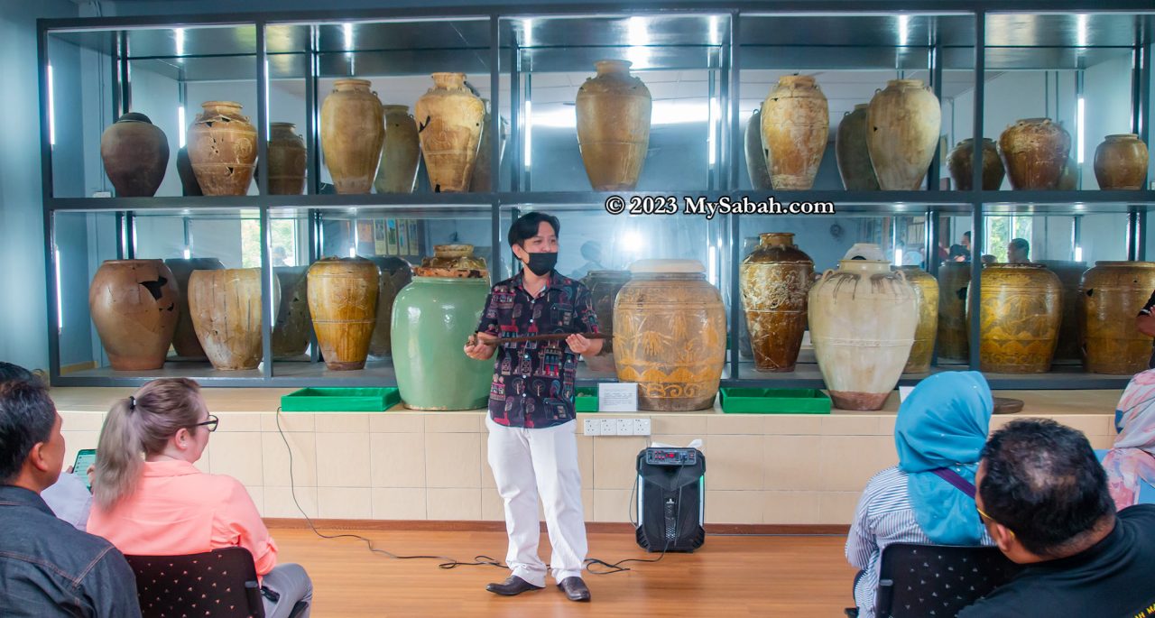 Museum staff (James) sharing the stories of headhunting and Bobohizans