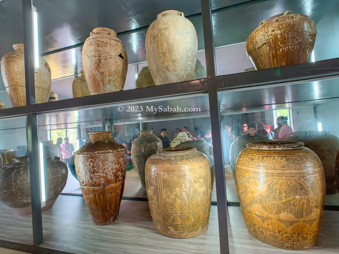 Collection of burial jars at Pogunon Community Museum