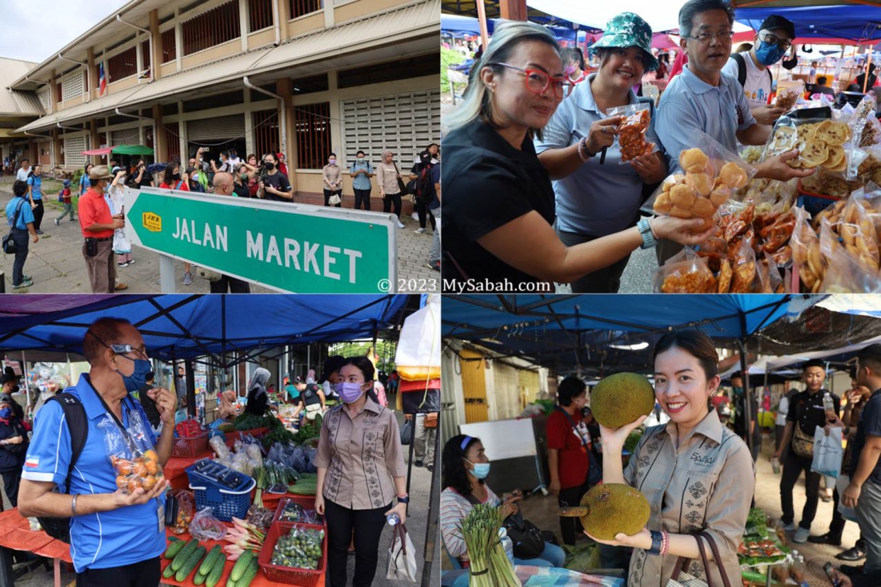 Walking and shopping at the Central Market and Tamu Market in Papar town centre