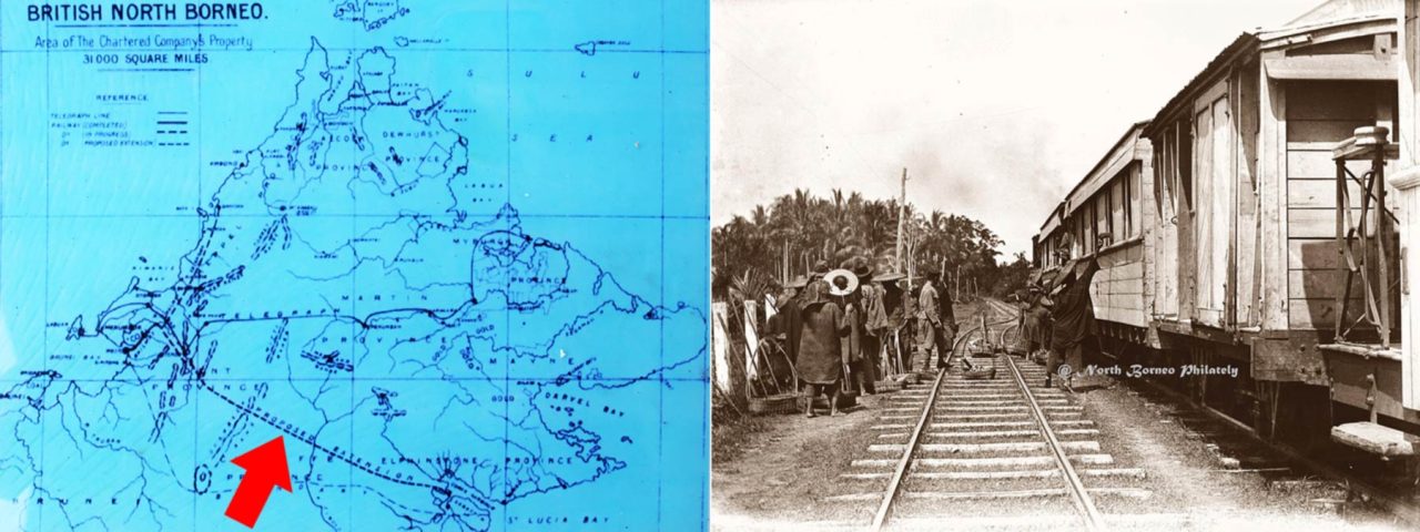 Left: the train service would be extended to Tawau in east coast in initial plan. Right: Food sellers (usually boiled eggs and dumpling) at the Papar train station (photo taken by G.C. Woolley on 27 May 1910)