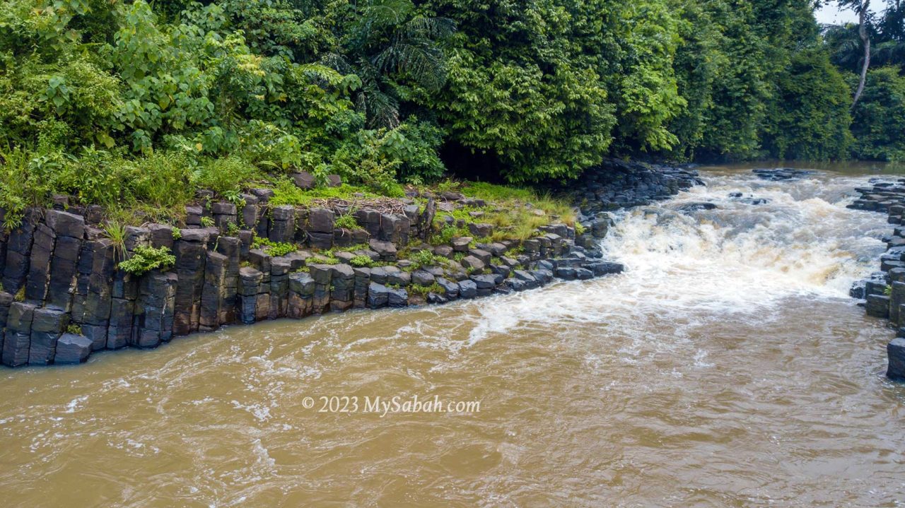 Waterfall pond of Batu Bersusun in Balung River of Tawau