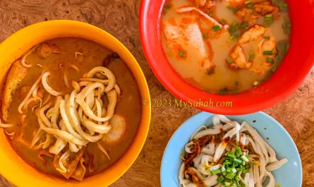 Fish paste noodles of Sabah