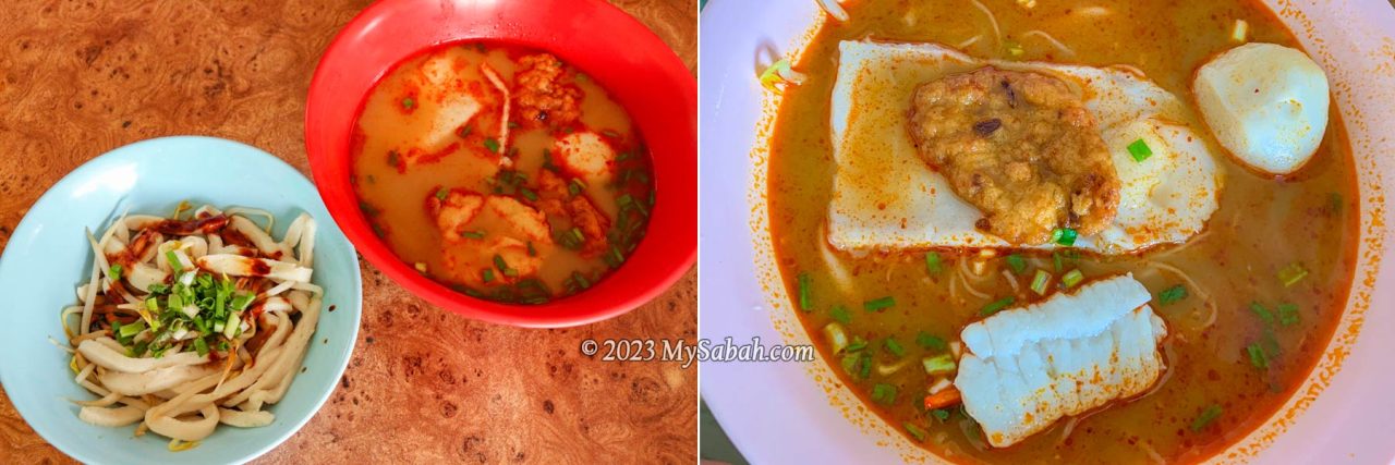 Fish paste noodles of Kedai Kopi Makan Kong Teck (康德小食馆) in Sandakan