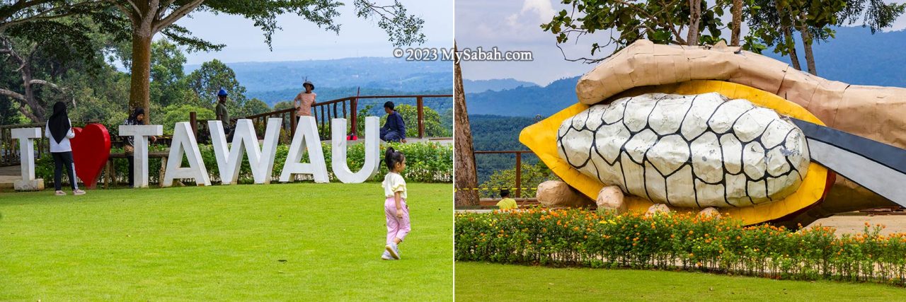 The lawn area at Cocoa Village for photo taking and other family activities