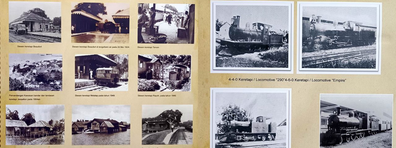 Pictures of North Borneo train stations and locomotive models in the past