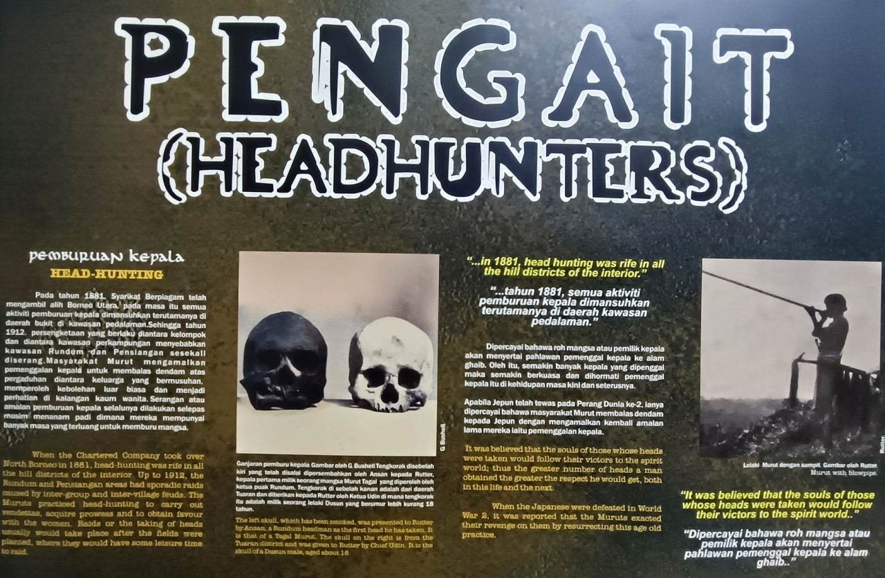 The headhunting section in Antanom Museum