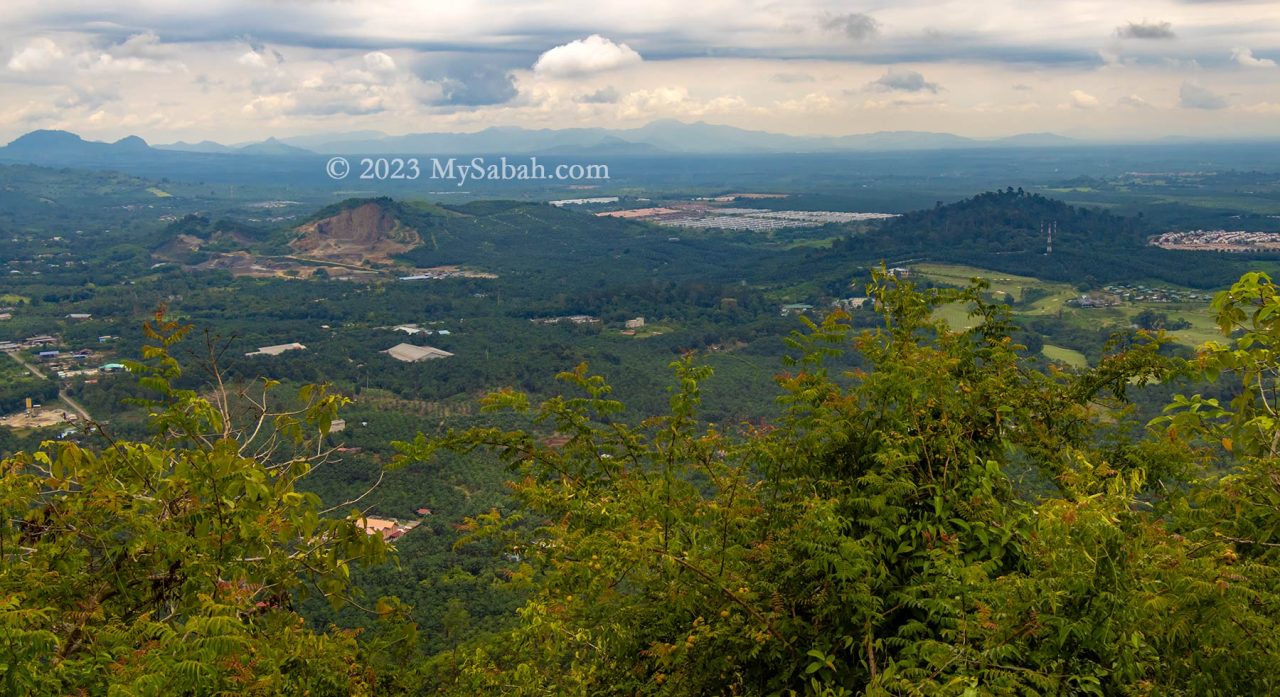 A quarried hill and Shan-Shui Golf & Country Club