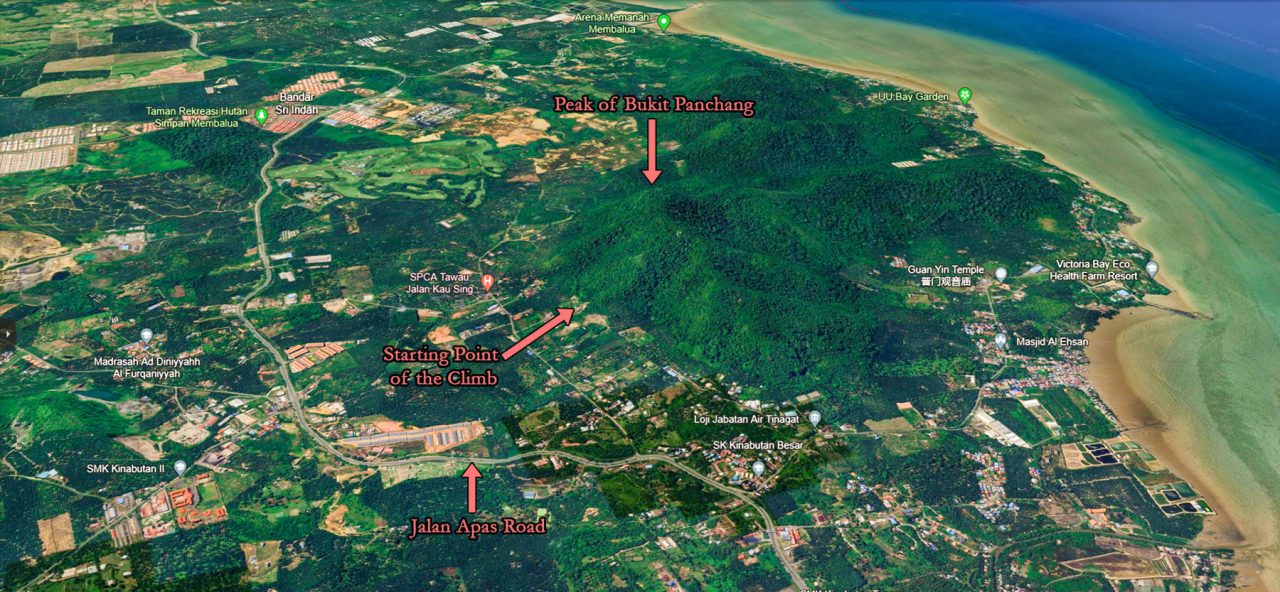 3D map of Tinagat forest reserve and its surrounding