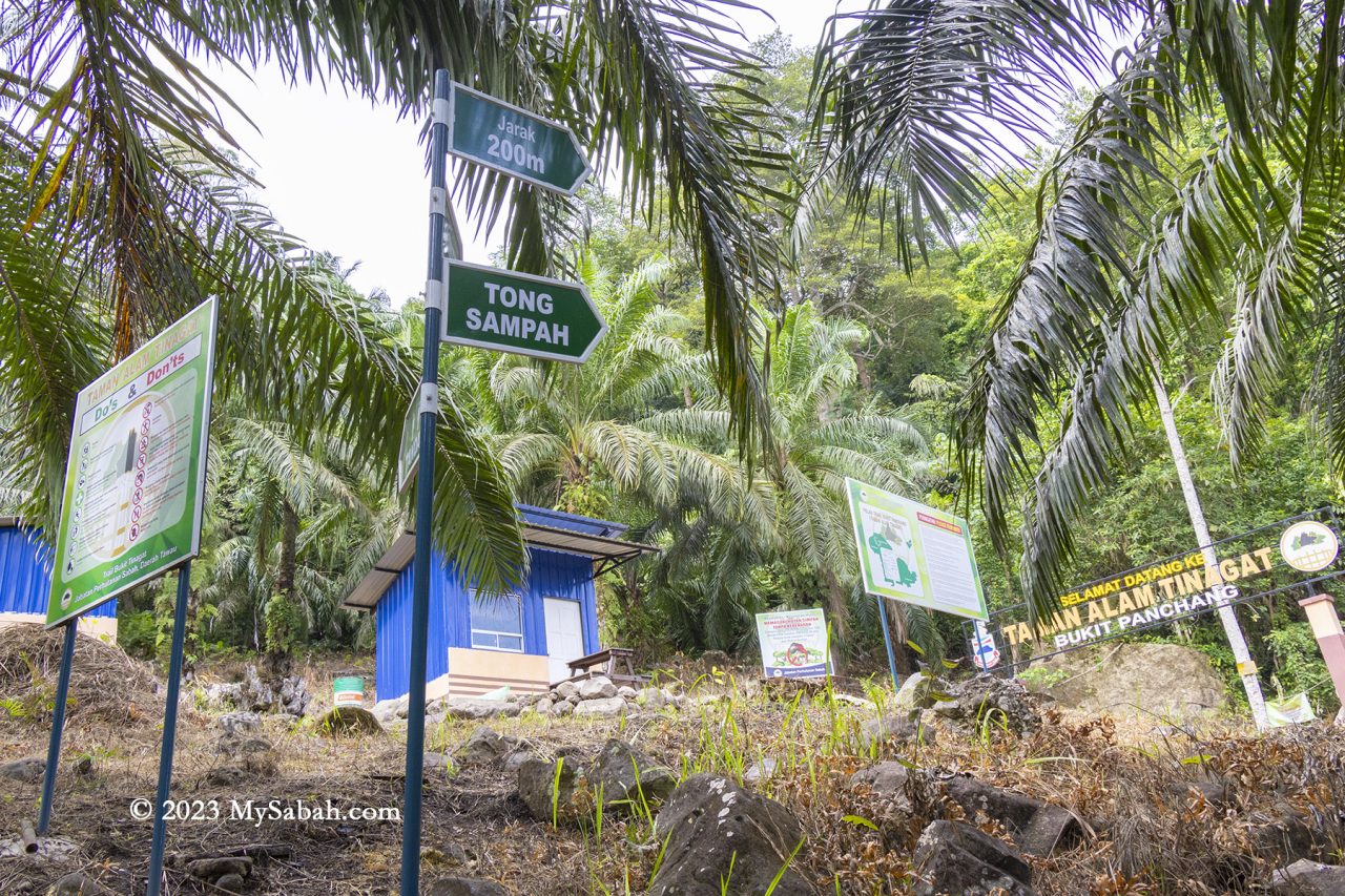 Sabah Forestry station or checkpoint at the foothill of Bukit Panchang