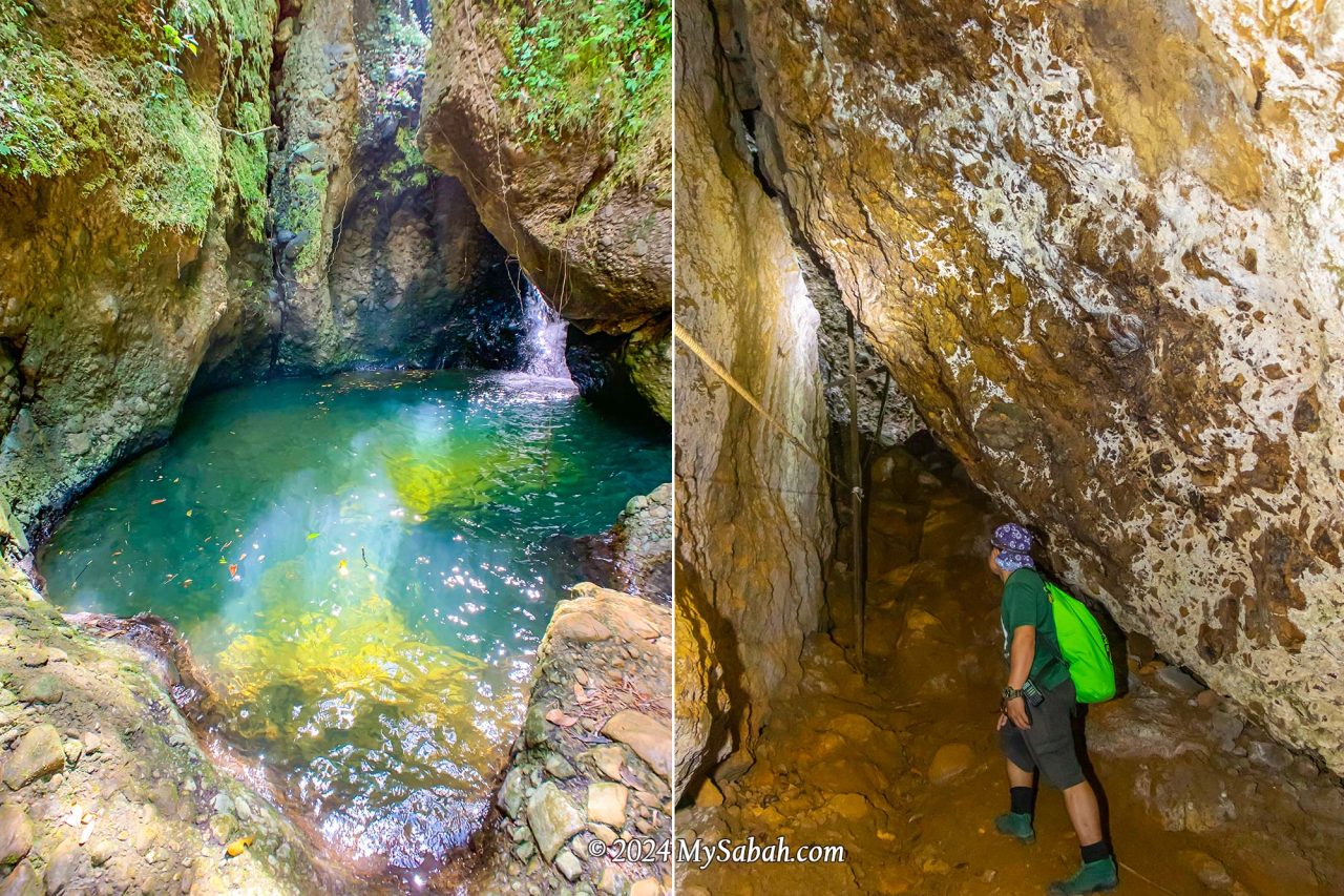 Cave and pond in Aura Montoria