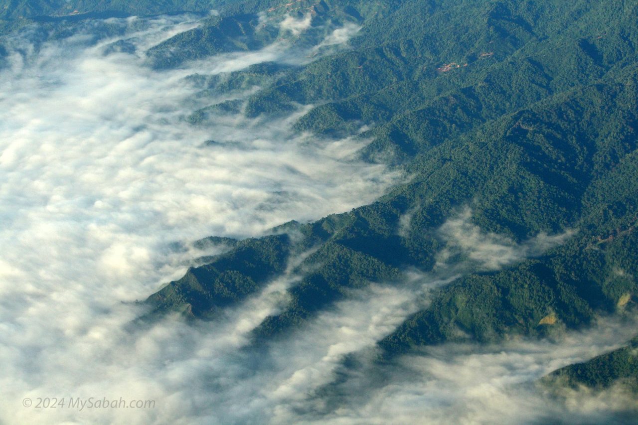 Crocker Range in morning mist