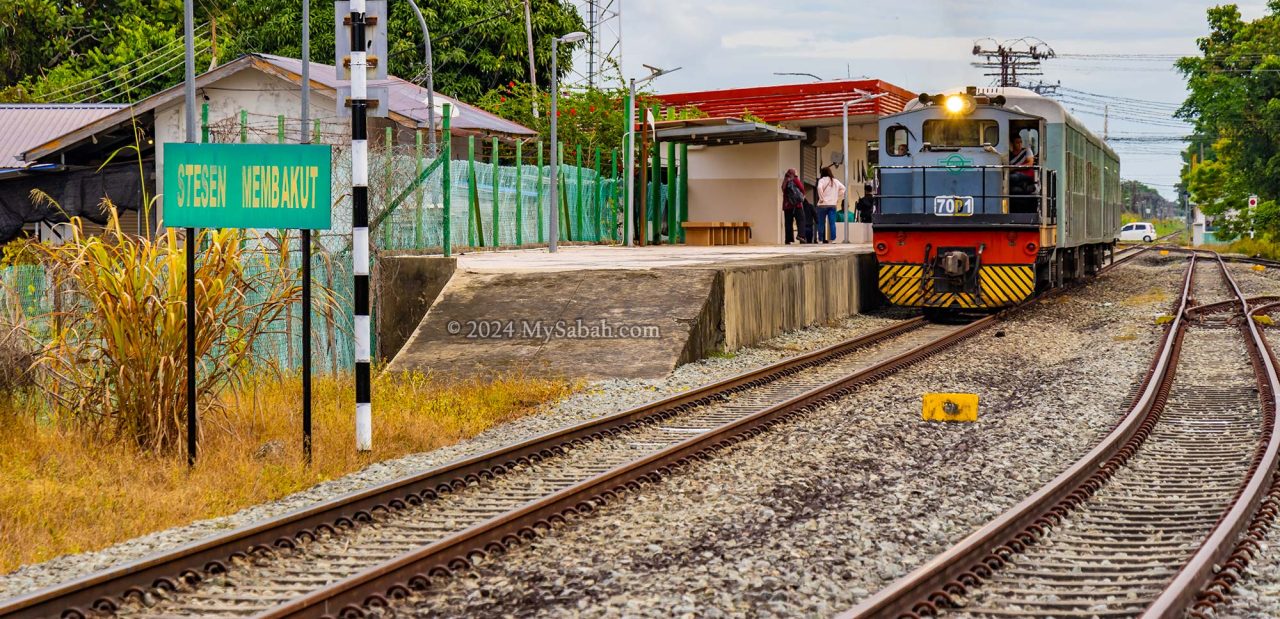 The train station of Membakut town