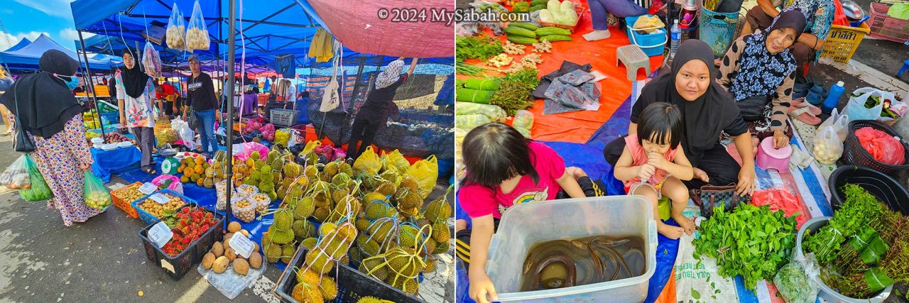 Weekly tamu market of Membakut