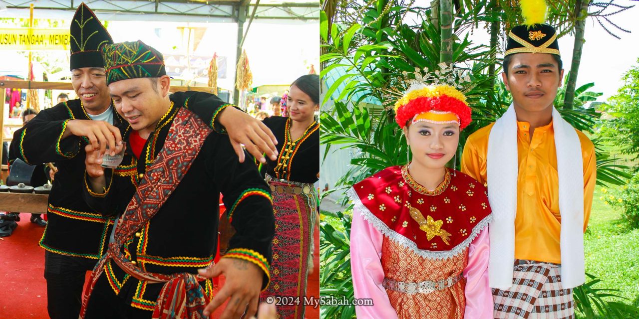 Dusun Tangaa' (left) and Orang Brunei (right) from Membakut