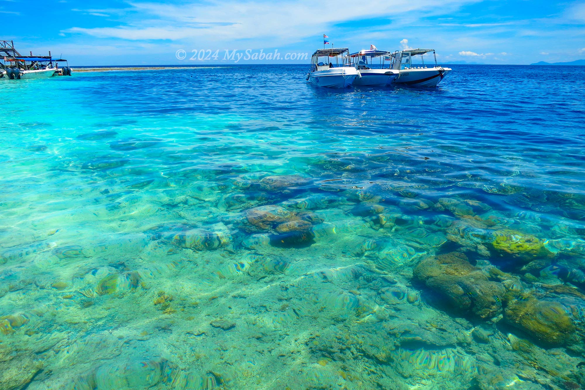 The sea of Sipadan Island