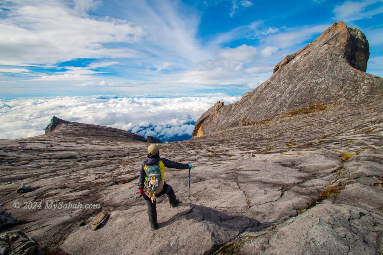 Climber on Mount Kinabalu
