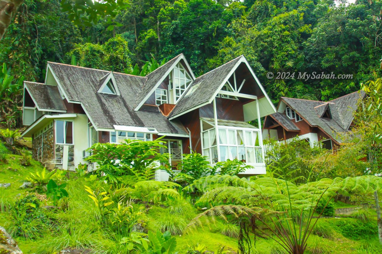 Chalets in the park of Poring Hot Springs