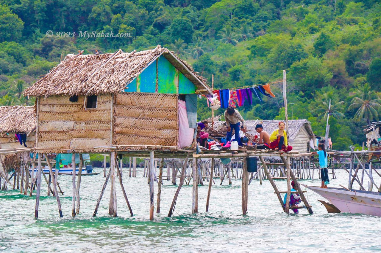 The water village of Sea Bajau people