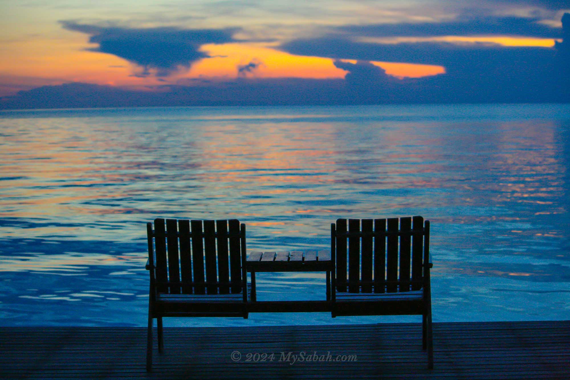 Sunset at Kapalai Island